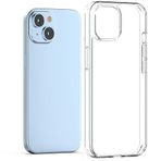 Kilifplus iPhone 15 (6.1) ile Uyumlu Kılıf Şeffaf Pürüzsüz Yüzey, Kenarları Silikon, Sert Özel Kalıp Coss Kapak - Şeffaf