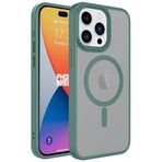 Kilifplus iPhone 15 (6.1) Mat Arka Yüzey Wireless Şarj Özellikli Zore Flet Magsafe Kapak Yeşil Kılıf