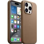 Kilifplus iPhone 15 Pro ile Uyumlu Kılıf Zore Mikro Fiber Optimal Kapak - Kahve