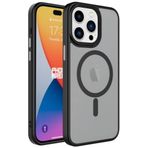 Kilifplus iPhone 15 Pro Max (6.7) Mat Arka Yüzey Wireless Şarj Özellikli Zore Flet Magsafe Kapak Siyah Kılıf