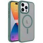 Kilifplus iPhone 15 Pro Max (6.7) Mat Arka Yüzey Wireless Şarj Özellikli Zore Flet Magsafe Kapak Yeşil Kılıf