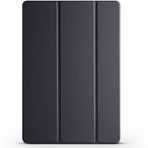Kilifplus Lenovo Tab P12 ile Uyumlu Tablet Kılıfı Smart Cover Uyku Modlu Standlı Arkası Sert Şeffaf Kapak - Siyah