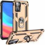 Kilifplus Oppo A96 4G Zırhlı Standlı Mıknatıslı Tank Kapak Gold Kılıf