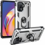 Kilifplus Oppo Reno 5 Lite Zırhlı Standlı Mıknatıslı Tank Kapak Gri Kılıf