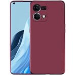 Kilifplus Oppo Reno 7 İnce Mat Esnek Silikon Mürdüm Kılıf