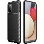 Kilifplus Samsung Galaxy A03s ile Uyumlu Kılıf Silikon Parmak İzi Bırakmayan Karbon Soft Negro Kapak - Siyah