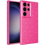 Kilifplus Samsung Galaxy a05 ile Uyumlu Kılıf Simli Parlak Lüks Silikon Koton Kapak Kamera Korumalı - Pembe Koyu
