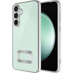 Kilifplus Samsung Galaxy A05s ile Uyumlu Kılıf Kamera Korumalı Silikon Logo Açık Arkası Şeffaf Omega Kapak - Gümüş