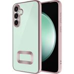 Kilifplus Samsung Galaxy A05s ile Uyumlu Kılıf Kamera Korumalı Silikon Logo Açık Arkası Şeffaf Omega Kapak - Rose Gold
