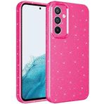Kilifplus Samsung Galaxy A05s ile Uyumlu Silikon Kapak Simli Parlak Lux Kamera Korumalı Koton - Koyu Pembe