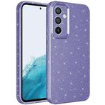 Kilifplus Samsung Galaxy A05s ile Uyumlu Silikon Kapak Simli Parlak Lux Kamera Korumalı Koton - Mor