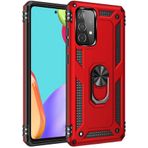 Kilifplus Samsung Galaxy A13 4G Zırhlı Standlı Mıknatıslı Tank Kapak Kırmızı Kılıf