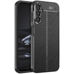 Kilifplus Samsung Galaxy A14 Kılıf ile Uyumlu Kılıf Deri Görünümlü Parmak İzi Bırakmayan Kaliteli Niss Silikon, Kaliteli, Tam Uyumlu - Siyah