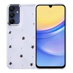 Kilifplus Samsung Galaxy A15 ile Uyumlu Kılıf Şeffaf Simli Airbag Tasarımlı Kapak, Darbe Emici, Kamera Korumalı, [ Tam Uyumlu, Zarif, Kaliteli ], Yıldız