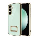 Kilifplus Samsung Galaxy A16 ile Uyumlu Kılıf Kamera Korumalı Silikon Logo Açık Arkası Şeffaf Omega Kapak - Gold