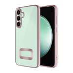 Kilifplus Samsung Galaxy A16 ile Uyumlu Kılıf Kamera Korumalı Silikon Logo Açık Arkası Şeffaf Omega Kapak - Rose Gold
