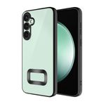Kilifplus Samsung Galaxy A16 ile Uyumlu Kılıf Kamera Korumalı Silikon Logo Açık Arkası Şeffaf Omega Kapak - Siyah