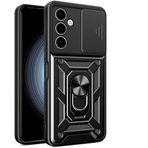 Kilifplus Samsung Galaxy A24 ile Uyumlu Kılıf Zırhlı Standlı Sürgülü Kamera Korumalı Zırhlı Tam Koruma Sürgülü Vega Kapak, Tam Uyumlu, Tank Kapak - Siyah