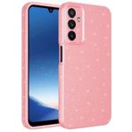 Kilifplus Samsung Galaxy A24 ile Uyumlu Silikon Kapak Simli Parlak Lux Kamera Korumalı Koton - Pembe