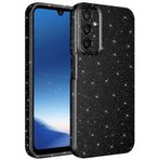 Kilifplus Samsung Galaxy A24 ile Uyumlu Silikon Kapak Simli Parlak Lux Kamera Korumalı Koton - Siyah