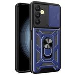 Kilifplus Samsung Galaxy A25 ile Uyumlu Kılıf Zırhlı Standlı Sürgülü Kamera Korumalı Zırhlı Tam Koruma Sürgülü Vega Kapak, Tam Uyumlu, Tank Kapak - Mavi