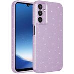 Kilifplus Samsung Galaxy A25 ile Uyumlu Silikon Kapak Simli Parlak Lux Kamera Korumalı Koton - Lila