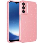 Kilifplus Samsung Galaxy A25 ile Uyumlu Silikon Kapak Simli Parlak Lux Kamera Korumalı Koton - Pembe