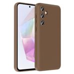 Kilifplus Samsung Galaxy A26 ile Uyumlu Kılıf Kamera Korumalı İçi Kadife Dokulu Kartlık Hazneli Vitra Kapak, [ Tam Uyumlu, Kaliteli, Premium ], Kahverengi