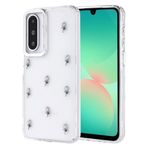 Kilifplus Samsung Galaxy A26 ile Uyumlu Kılıf Şeffaf Simli Airbag Tasarımlı Kapak, Darbe Emici, Kamera Korumalı, [ Tam Uyumlu, Zarif, Kaliteli ], Lale