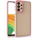 Kilifplus Samsung Galaxy A33 5G Electro Silikon Renkli Flora Kapak Rose Gold Kılıf