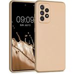 Kilifplus Samsung Galaxy A33 5G ile Uyumlu Kılıf Mat Esnek Lux Silikon Kapak İnce Kaliteli Renkli Yumuşak - Gold