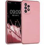 Kilifplus Samsung Galaxy A33 5G ile Uyumlu Kılıf Mat Esnek Lux Silikon Kapak İnce Kaliteli Renkli Yumuşak - Rose Gold