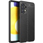 Kilifplus Samsung Galaxy A33 5G Kılıf ile Uyumlu Kılıf Deri Görünümlü Parmak İzi Bırakmayan Kaliteli Niss Silikon, Kaliteli, Tam Uyumlu - Siyah