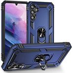 Kilifplus Samsung Galaxy A34 İle Uyumlu Kılıf Zırhlı Standlı Mıknatıslı Tank Kapak - Lacivert