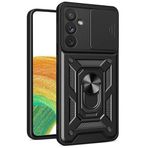 Kilifplus Samsung Galaxy A34 ile Uyumlu Kılıf Zırhlı Standlı Sürgülü Kamera Korumalı Zırhlı Tam Koruma Sürgülü Vega Kapak, Tam Uyumlu, Tank Kapak - Siyah