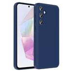 Kilifplus Samsung Galaxy A36 ile Uyumlu Kılıf Kamera Korumalı İçi Kadife Dokulu Kartlık Hazneli Vitra Kapak, [ Tam Uyumlu, Kaliteli, Premium ], Lacivert