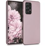 Kilifplus Samsung Galaxy A53 ile Uyumlu Kılıf Mat Esnek Lux Silikon Kapak İnce Kaliteli Renkli Yumuşak - Rose Gold