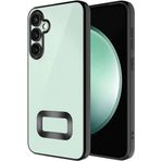 Kilifplus Samsung Galaxy A55 ile Uyumlu Kılıf Kamera Korumalı Silikon Logo Açık Arkası Şeffaf Omega Kapak - Siyah