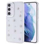Kilifplus Samsung Galaxy A55 ile Uyumlu Kılıf Şeffaf Simli Airbag Tasarımlı Kapak, Darbe Emici, Kamera Korumalı, [ Tam Uyumlu, Zarif, Kaliteli ], Yıldız