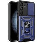 Kilifplus Samsung Galaxy A55 ile Uyumlu Kılıf Zırhlı Standlı Sürgülü Kamera Korumalı Zırhlı Tam Koruma Sürgülü Vega Kapak, Tam Uyumlu, Tank Kapak - Mavi