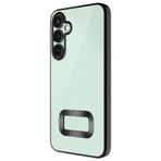 Kilifplus Samsung Galaxy A56 ile Uyumlu Kılıf Kamera Korumalı Silikon Logo Açık Arkası Şeffaf Omega Kapak - Siyah
