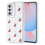 Kilifplus Samsung Galaxy A56 ile Uyumlu Kılıf Şeffaf Simli Airbag Tasarımlı Kapak, Darbe Emici, Kamera Korumalı, [ Tam Uyumlu, Zarif, Kaliteli ], Kiraz