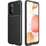 Kilifplus Samsung Galaxy A72 ile Uyumlu Kılıf Silikon Parmak İzi Bırakmayan Karbon Soft Negro Kapak - Siyah