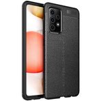 Kilifplus Samsung Galaxy A72 Kılıf ile Uyumlu Kılıf Deri Görünümlü Parmak İzi Bırakmayan Kaliteli Niss Silikon, Kaliteli, Tam Uyumlu - Siyah