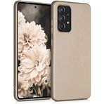 Kilifplus Samsung Galaxy A73 ile Uyumlu Kılıf Mat Esnek Lux Silikon Kapak İnce Kaliteli Renkli Yumuşak - Gold