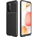 Kilifplus Samsung Galaxy A73 ile Uyumlu Kılıf Silikon Parmak İzi Bırakmayan Karbon Soft Negro Kapak - Siyah
