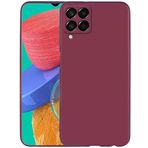 Kilifplus Samsung Galaxy M33 ile Uyumlu Kılıf Mat Esnek Lux Silikon Kapak İnce Kaliteli Renkli Yumuşak - Mürdüm