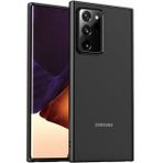 Kilifplus Samsung Galaxy Note 20 Arkası Cam Kenarları Hom Kapak Siyah Silikon Kılıf