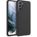 Kilifplus Samsung Galaxy S21 FE ile Uyumlu Kılıf Mat Esnek Lux Silikon Kapak İnce Kaliteli Renkli Yumuşak - Siyah