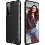 Kilifplus Samsung Galaxy S21 FE ile Uyumlu Kılıf Silikon Parmak İzi Bırakmayan Karbon Soft Negro Kapak - Siyah